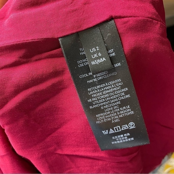 Anthropologie Connie Velvet Raspberry Skirt - Picture 6 of 6